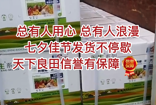 總有人用心，總有人浪漫，七夕佳節(jié)發(fā)貨不停歇，天下良田信譽(yù)有保障 ()